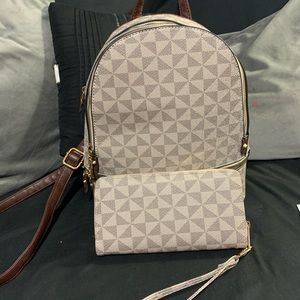 Designer inspired backpack  and matching wallet!